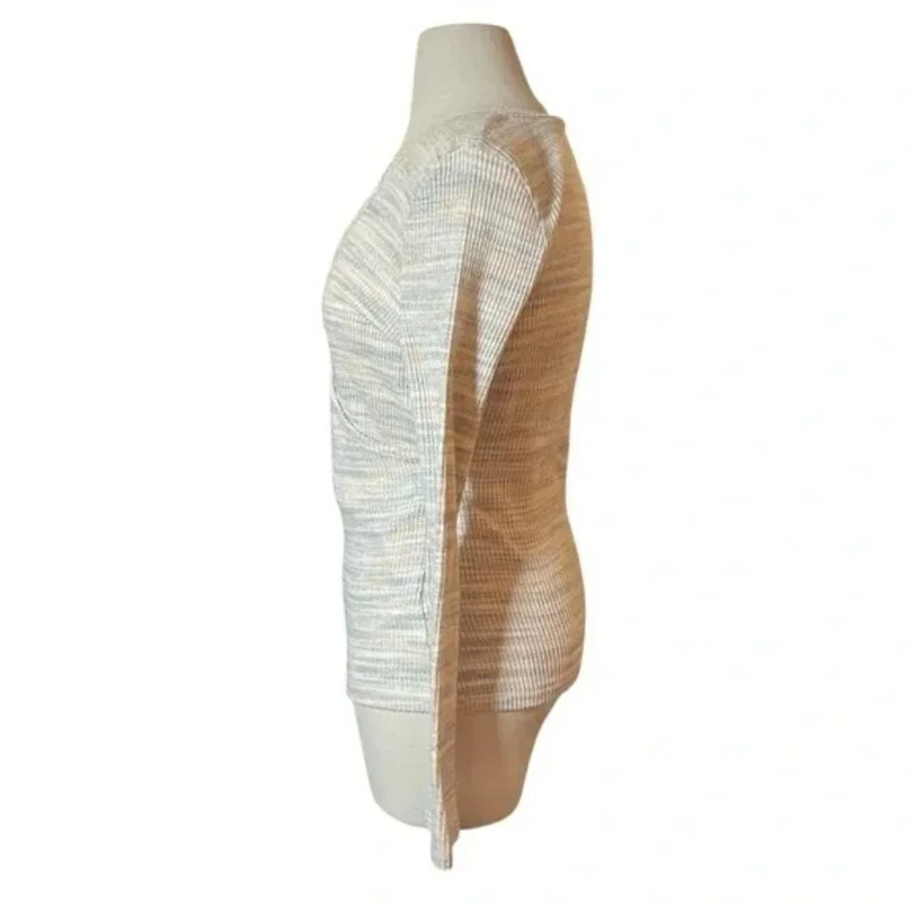 Madewell Space Dye Faux Wrap Long Sleeve Top - Picture 8 of 9
